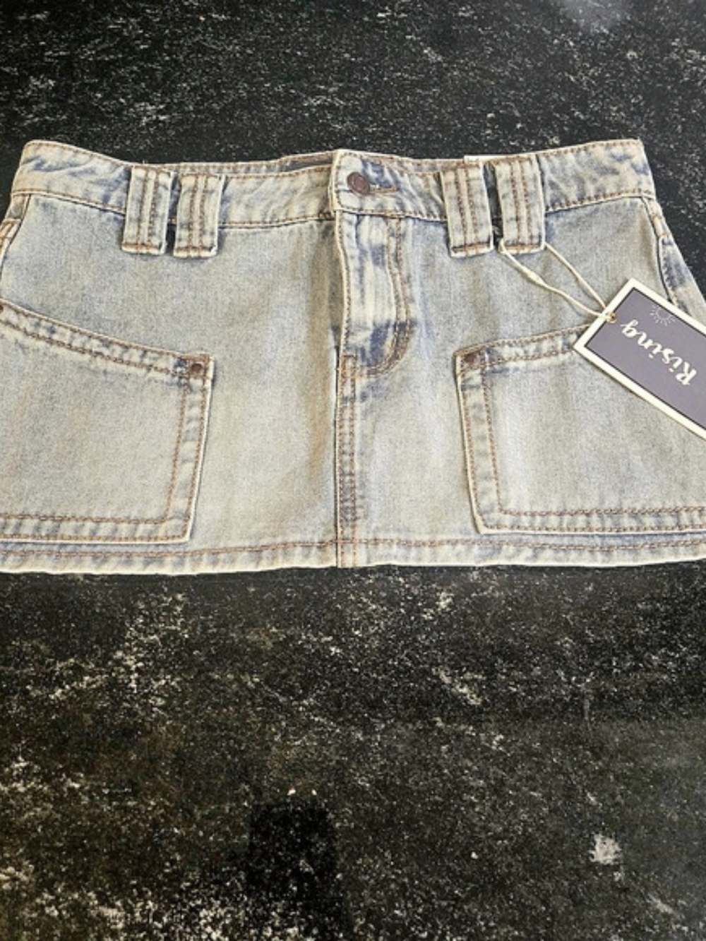 Indigo Rein Denim Mini Skirt Blue Size 7 NWT